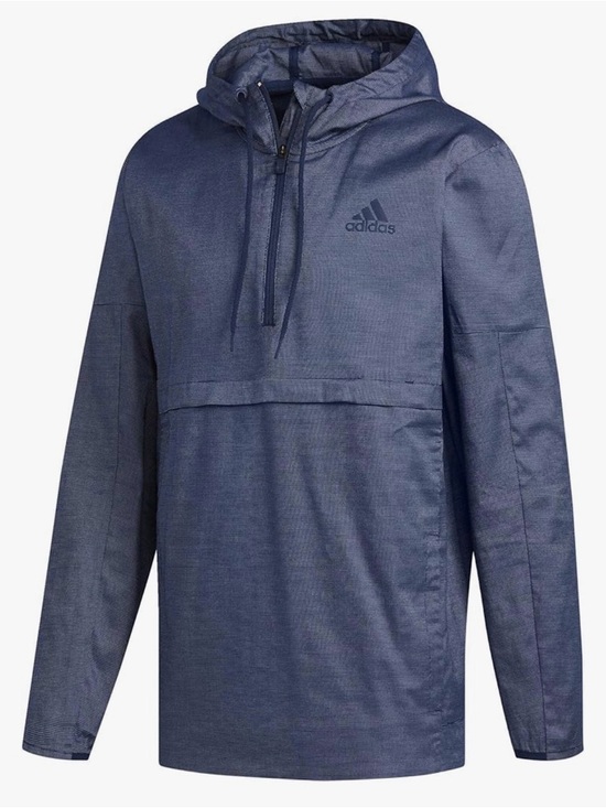adidas Other - ADIDAS Men’s Essentials Anorak Blue 1/4 Zip Pullover Hooded Jacket size: Small